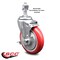 Service Caster 5 Inch Red Polyurethane Wheel Swivel 12mm Threaded Stem Caster with Brake SCC-TS20S514-PPUB-RED-TLB-M1215 - alternate 3